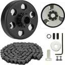 Centrifugal Clutch, Go Kart Clutch 3/4 Bore 12T with #35 Chain 9.525mm for Go Kart Minibike Honda Engines GX160 GX200 GX140 GX120 GC160 GC190, With 2pcs Set Screws and 1pc Connecting link