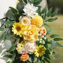 Artificial Wedding Arch Flowers Kit(Pack of 2) for Wedding Arch, Bridal Shower, Ceremony and Reception Backdrop Decoration (Gentle Creamy Yellow)