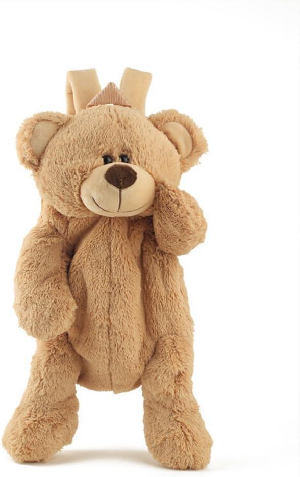 Cute Fuzzy Bear Backpack Stuffed Animal Backpack Kawaii Bunny Backpack Fluffy Shoulder Bag Casual Daypack for Girls (Khaki)
