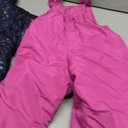Arctic Quest Girls' Bib Snow Pants and Ski Jacket Water-resistant Snowsuit for Kids Winter Jacket for Girls Hooded (Pink, 4)