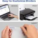 Avery Durable Plastic 8-Tab Insertable Big Tab Dividers for 3 Ring Binders, Clear, 1 Set (11836)