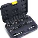 Impact Bolt & Nut Remover Set, 18 Pieces Bolt Extractor Tool Set, Stripped Lug Nut Remover, Extraction Socket Set for Removing, Frozen, Rusted, Rounded-Off Bolts, Nuts & Screws