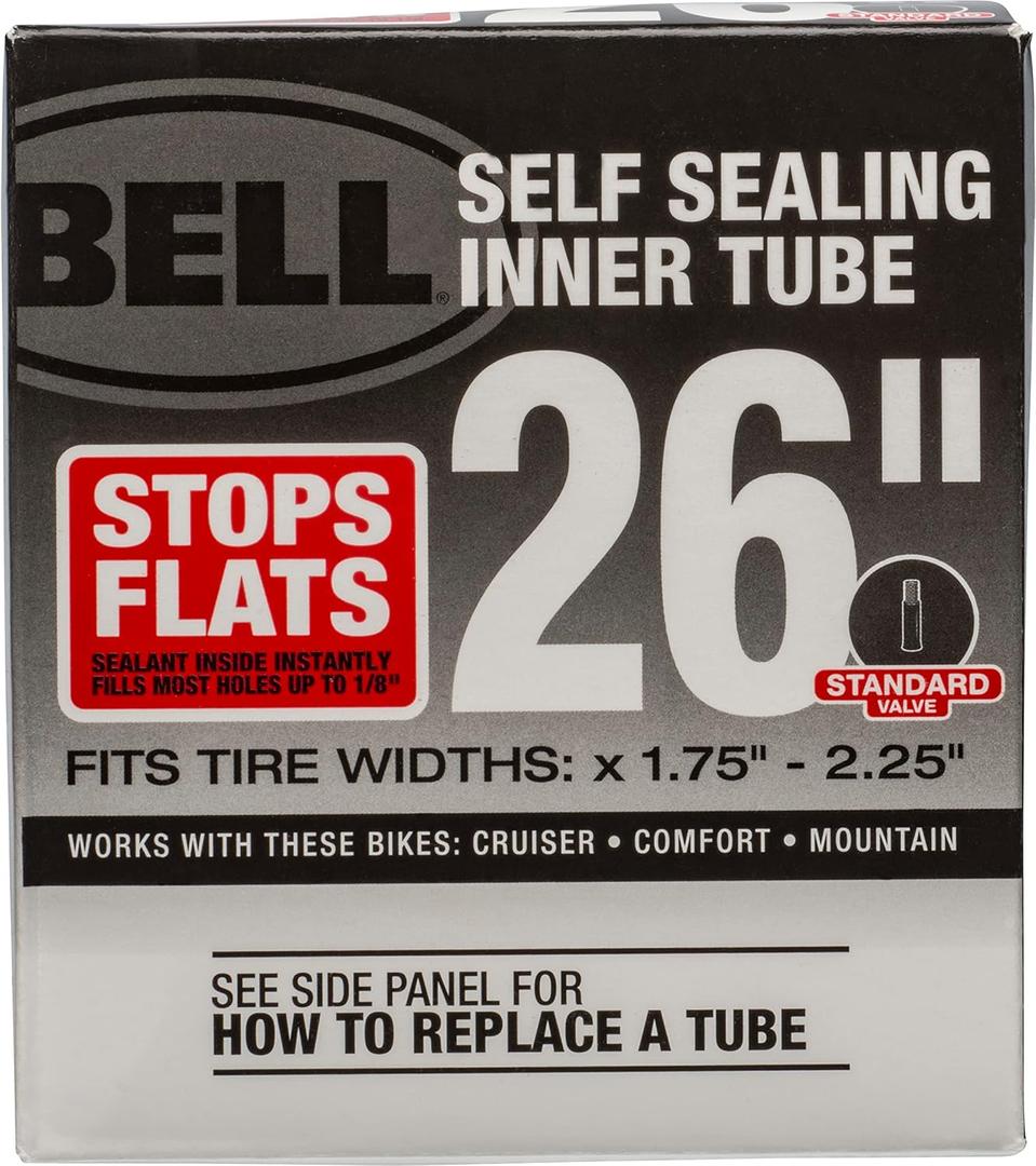 Bell Self-Sealing Bicycle Inner Tubes (26"x 1.75-2.25", Schrader Valve)