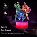 Boys Toys Night Light for Kids, 3D Illusion Lamp Touch Control Dynamic Colors Changing with 3 Pattern Kids Toys Christmas Gifts for Men Boys