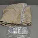 Siiluminisoy Beige Boho Woven Fabric Cute Shower Curtain, 72 x 72 Tufted Chevron Textured Striped Modern Farmhouse Minimalist Cloth Shower Curtain for Bathroom