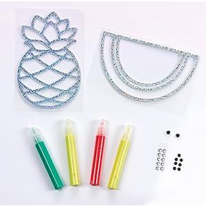 Creativity for Kids Window Art Fun Fruits - Paint and Decorate 2 Suncatchers, Create Your Own Window Art for Kids 2 Pack