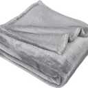 Superior Fleece Blanket, Plush, Fluffy, Soft, Decorative Blankets for Bedroom, Sofa, Fuzzy Bedding, Cute Woven Room Decor, Beautiful Cover, Comfort Essentials, Solid, Throw, Grey