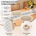 15 Inch Placemats Set of 6,Lace PVC Vinyl Round Place Mats,Non-Slip Waterproof Table Mats,Durable Washable Wipeable Placemats for Kitchen Dining Party Decor(6, Twisted Rope Braiding)