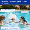 SwimWays Baby Spring Float, Baby Pool Float with Canopy, Swim Training PFD, Swimming Pool Accessories for Babies and Toddlers 9-24 Months