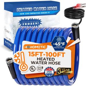 30FT (15-100FT) Heated Water Hose for RV,-45  Antifreeze 4.0 Upgraded Heated Drinking Water HoseRv Freshwater Hoses with Fittings, Rv Accessories 30FT (15-100FT) Heated Water Hose for RV,-45  Antifreeze 4.0 Upgraded Heated Drinking Water HoseRv Freshwater Hoses with Fittings, Rv Accessories