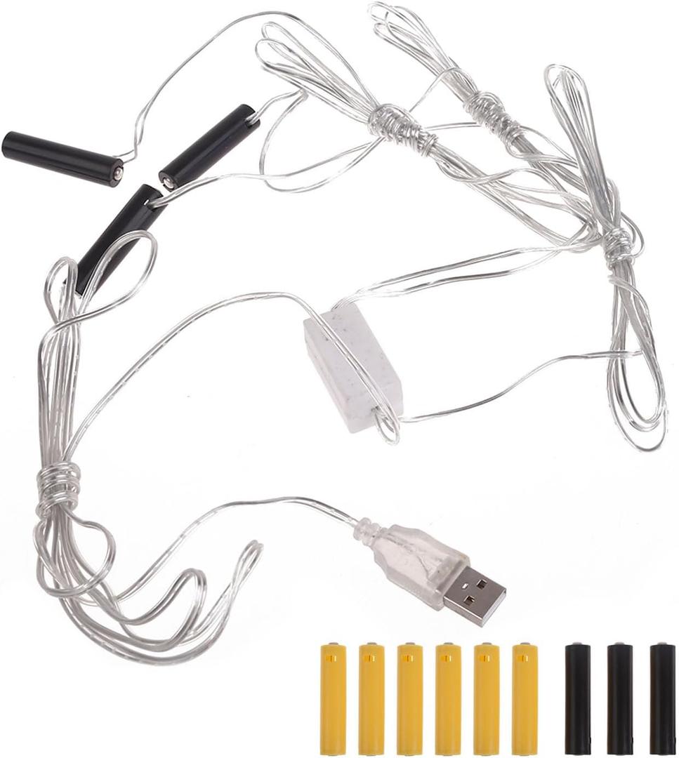 AAA Battery Eliminator, Replace AAA Batteries Power Supply Adapter, Fake Battery Power Adapter for LED Fairy Light, Thermostat, Table Lamp, Radio, Clocks, Wireless Electronics (3)