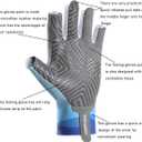 Fishing Gloves UV Protection Fingerless Sun Gloves Men Women for Cycling Hunting Kayaking Hiking Sailing (L)