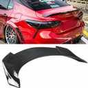 Rear Spoiler Compatible with 2018-2024 Toyota Camry SE XSE L LE XLE Hybrid, Carbon Fiber Pattern V2 Style Fits for 2018 2019 2020 2021 2022 2023 2024, Trunk Duckbill High Kick Wing Lip