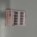 Glamnetic Press On Nails - Cherry Mocha | Dark Red Medium Square Fake Nails with a Glossy Finish, Salon Quality Halloween Nails | 15 Sizes - 30 Nail Kit with Glue