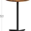 CHOEZON 21.6" Round Bar Table, Pub Table with Windmill-Inspired Base, Cocktail Table, for Bar, Pub, Cafe, Dining Room, Rustic Brown and Black TBT04BF, 1Pc