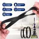 3 x Replacement Belt Set for Bissell ProHeat 2X Revolution Pet Pro Carpet Cleaner 1986, 1548, 2007, 1551, 1964 Replaces 1606428, 1611129, 1611130 3 Types: Flat, Brush & Gear Belt (3-Pack)