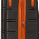 Rockland Melbourne Hardside Expandable Spinner Wheel Luggage, Checked Large 28", Charcoal