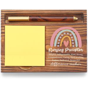Nurse Preceptor Gift Sticky Note Holder, Nursing Preceptor Thank You Gift, Appreciation Gifts for Nurse Student Grad, RN Nurse Week Gifts Self-Stick Note Pad Holders for Clinic Hospital Staff TZP52
