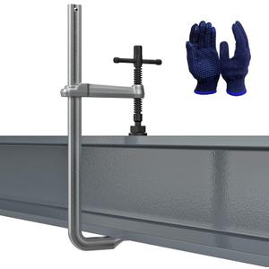 Heavy Duty 16" Inch F-Clamp w/Replaceable Pad, 5-1/2-Inch(140mm) Deep Throat, Drop Forged Steel F Style Bar Clamps for Welding, Bar Size 1-1/5" * 3/5", 2900LB Clamping Force