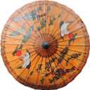 Bestage 33.5" Chinese Japanese Handmade Oil Paper Umbrellas Parasol,Thai Asian Fairy Crane Painted Decoration Umbrellas for Parties Photography Costumes and Other Events（1 PCS
