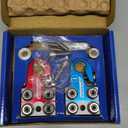 Kaas 8-Way Lead Acid Battery Terminal Connector, Positive and Negative Set, Battery Post Adapter for SAE/DIN/EN Tapered Top Post, Compatible with 8AWG to 4/0 AWG, Includes OEM Top Post Adapter