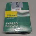 THREAD SPREAD 100% Organic Cotton Sheets Queen Size - 4 PC Organic Cotton Queen Size Percale Weave Sheet Set, Soft, Cooling, Crisp & Breathable, 16" Deep Pocket Hotel Quality Bedding Set - Light Blue