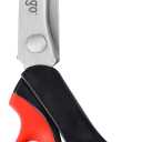 LIVINGO Pinking Shears For Fabric Cutting - 9" Zig Zag Edge Heavy Duty Sharp Crinkle Scissors, Professional Handheld Dressmaking, Sewing, Quilting, and DIY Crafting, Serrated and Scalloped 7mm