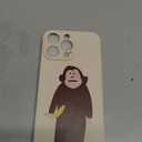 Funny Monkey Phone Case for iPhone 14 PRO MAX Cute Monkey Banana Case Cover Liquid Silicone Soft Gel Rubber Matt Phone Cover with Microfiber Lining