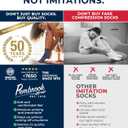 Pembrook Bamboo Viscose Diabetic Socks for Women & Men - 6 Pairs Ankle Socks for Swollen Feet | Neuropathy Socks (Large, Blues & Neutrals Pack - 6 Pairs)