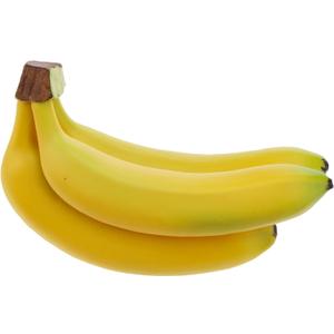 Woration Realistic Lifelike Artificial Banana Bunch Simulation Fruit Decorative Fake Food Model Display Photography Props Kitchen Wedding Home Party Decor - 3 Heads