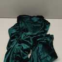 Vakkest Women Off The Shoulder Formal Dresses Long Sleeve Evening Party Velvet Maxi Dress High Split Cocktail Gowns (Large, Green)