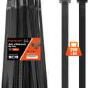 Zip Ties Heavy Duty 14 inch 200 LBS Tensile Strength Cable Ties Extra Large Wire Ties Adjustable Nylon Tie Wraps for Indoor Outdoor Patented Design100 Pack Black