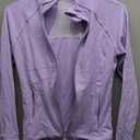 Waitfairy Zip Up Jackets for Women Yoga Gym Top Running Workout Jackets for Woman Track Jacket Women with Thumb Holes (Small, Lavender)