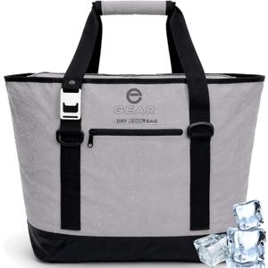 Soft Sided Cooler Tote Bag Waterproof Leakproof Insulated Dry Bag Cooler with Zipper Top, Collapsible Beach, Pool, Boat, Grocery Cooler (20 or 36 Cans)