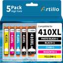 Remanufactured Ink Cartridges Replacement for Epson 410 XL 410XL T410XL Ink Cartridges to use for Expression XP-830 XP-630 XP-530 XP-635 Printer (PB/BK/C/M/Y, 5 Pack)