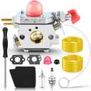 BVM200FE Carburetor 545081857 for Craftsman 25cc Gas Blower 358794770 358794780 358794765 Leaf Blower Replace ZAMA C1U-W43 Carb with Air Filter Turn Up Kits