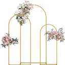 Wedding Arch, Metal Arch Backdrop Stand, Balloon Arch Stand Wedding Frame for Ceremony Decoration (Gold, 6FT, 5FT, 4FT Arch Backdrop)