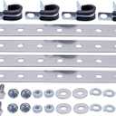 Universal 3/4 Inch Oil Cooler Metal Mounting Bracket Kit for LPD47391 Low Pressure Drop 40k Transmission Oil Cooler - Silver, Compatible with 253 Engine Oil Cooler Mounts