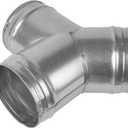 Vent Systems 5" Inch Metal Duct Connector  3-Way Y Fitting for Hose Splitter and Extractor Fan  Durable Galvanized Steel HVAC Adapter with Smooth Surface for Dryer, Exhaust, Ventilation Systems