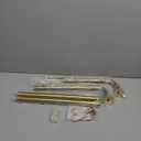 Curtain Rods for Windows, 28 to 53 Inches Wrap Around Heavy Duty Drapery Rod, 1" Wall Mounted Ceiling Mounted Curved Blackout Room Darkening Curtains Rod for Bedroom Kitchen Window, Brushed Gold