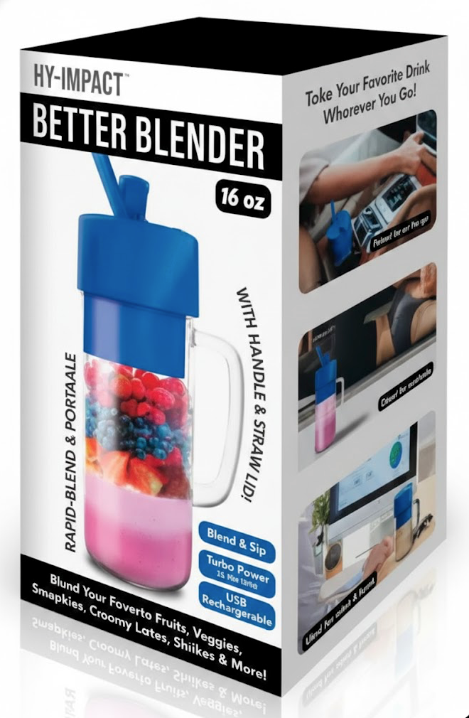 Better Blender Turbo Power USB Rechargeable 16 Oz