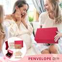 4 Pcs Christmas New Mom Gifts for Women with Exquisite Box Newborn Baby Pregnancy Gift for New Parents Gender Reveal Gifts with Mom and Dad Stocking Necklace Set for First Time Moms