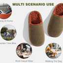 KuaiLu Mens House Memory Foam Slippers with Orthopedic Arch Support Comfy Warm Plush Lining Slip On Casual Pantuflas Mans Comfortable Bedroom Shoes Rubber Sole for Indoor&Outdoor Green Brown Size 10