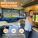 MELIPRON Magnetic Van Bug Screen, Mosquito Net Fit for RAM ProMaster & Ford Transit High Roof, Breathable Mesh Curtain Flyscreens for Campervan/RV Sleeping, 79" H x 67" W