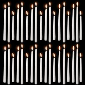 MTLEE Taper Candles 8/10/12 Multi Height Unscented Taper Candles 8 Burn Hours for Dinner Decorative Home Decoration Fall Thanksgiving Wedding Party Candlesticks(White,36)