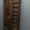 35.5" Outdoor Garden Bench, Weatherproof Patio Benches 2-Person Seat Backless Wooden Porch Bench, Multifunctional Slat All Weather Bench for Garden Lawn Porch Park Backyard (Carbonized Brown)