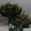 Holiday Planters, Holiday Planter Filler, with red Berries and Pine Cones, Artificial Luminous Christmas Flower with Triangular Stand, for Christmas, Birthday Parties, or as Gifts (2*C)