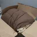 HIG 3pc Down Alternative Comforter Set - All Season Reversible Comforter with Two Shams - Quilted Duvet Insert with Corner Tabs - Box Stitched - Super Soft, Fluffy (Full/Queen, Chocolate)