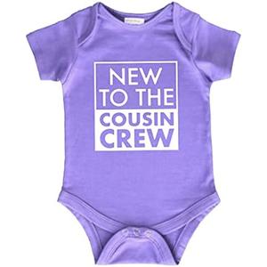 New to The Cousin Crew Newborn Outfit Shirts for Kids Best Cool Baby Announcement, 9-12M