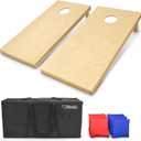 GoSports Solid Wood Premium Cornhole Sets - Choose 4 x 2 ft or 3 x 2 ft - Game Boards Include Set of 8 Cornhole Toss Bags
